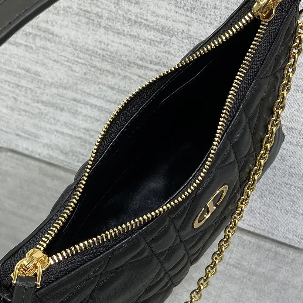 Dior Miss Caro Diorling Mini Bag with Chain Black Macrocannage Lambskin for Women Dior Miss Caro Diorling Mini Bag with Chain Black Macrocannage Lambskin for Women