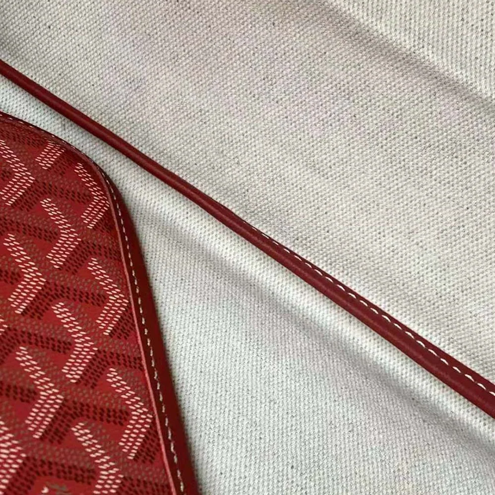 Goyard Saint Louis PM Bag in Goyardine Canvas & Chevroches Calfskin for Women in Red Goyard Saint Louis PM Bag in Goyardine Canvas & Chevroches Calfskin for Women in Red
