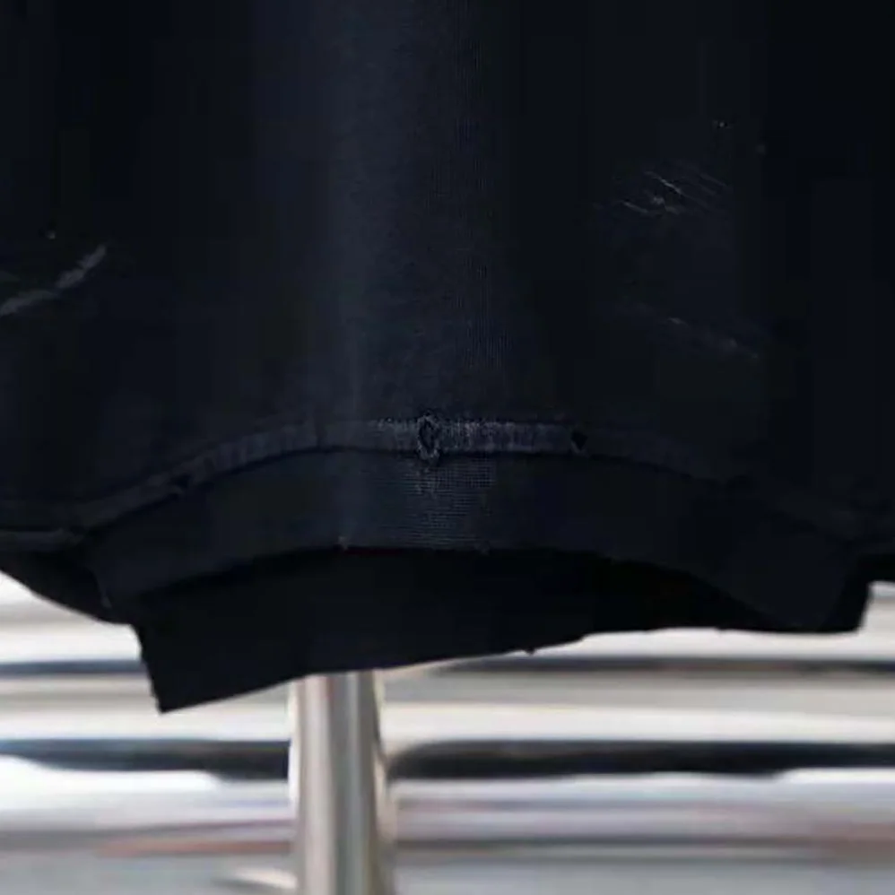 Balenciaga Paris Moon Upside Down Long Sleeve T-Shirt Oversized in Black Faded for Men Balenciaga Paris Moon Upside Down Long Sleeve T-Shirt Oversized in Black Faded for Men
