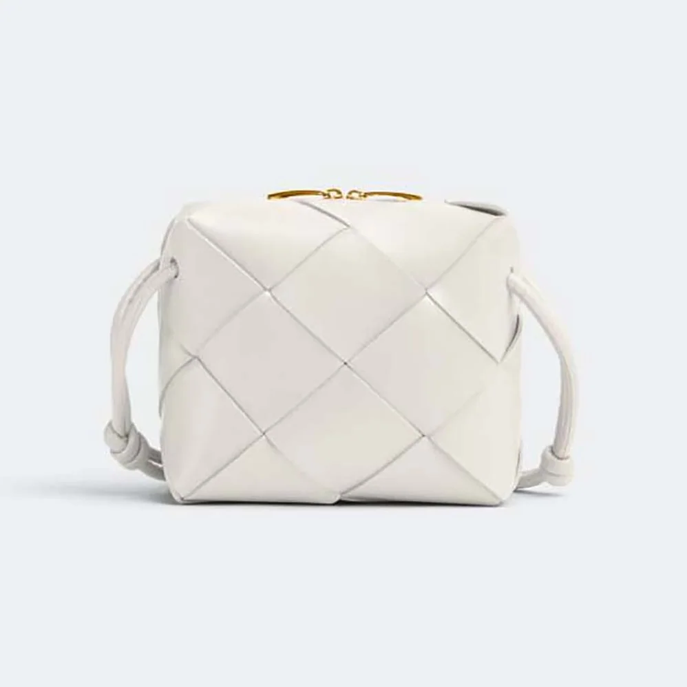 Bottega Veneta Mini Cassette Camera Bag for Women in White