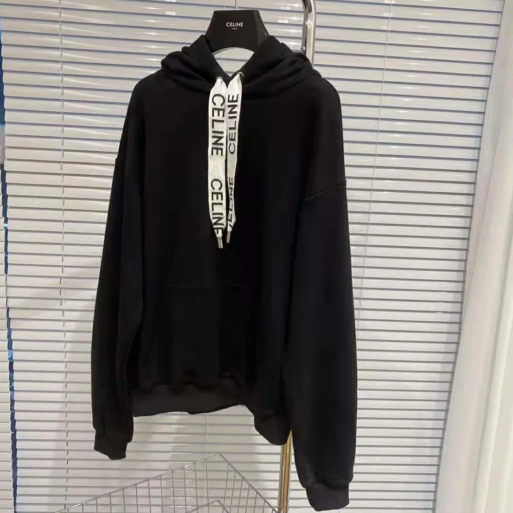 Celine Loose Celine Sweatshirt in Cotton Fleece for Women in Black Celine Loose Celine Sweatshirt in Cotton Fleece for Women in Black