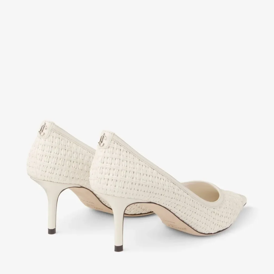 Jimmy Choo Love 65 Raffia And Leather Pumps Latte LOVE65JVZ Jimmy Choo Love 65 Raffia And Leather Pumps Latte LOVE65JVZ