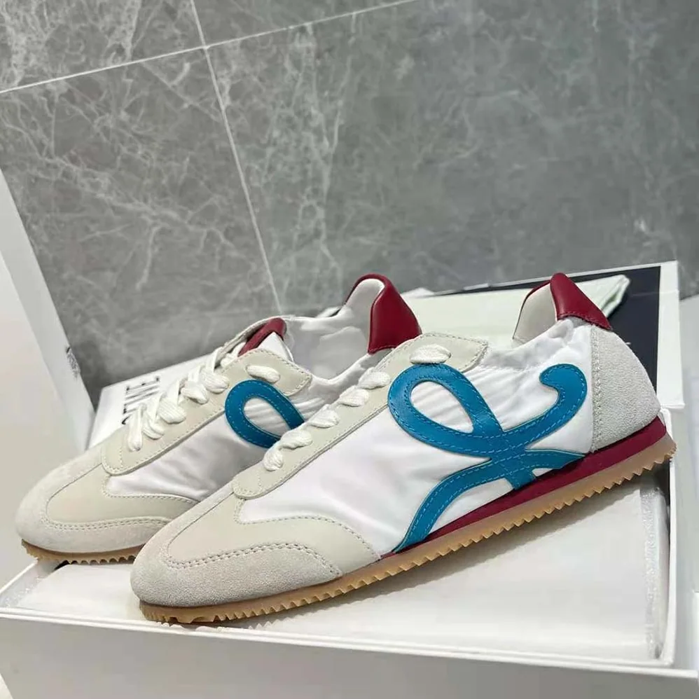 Loewe Ballet Runner in Nylon and Calfskin for Unisex in Blue