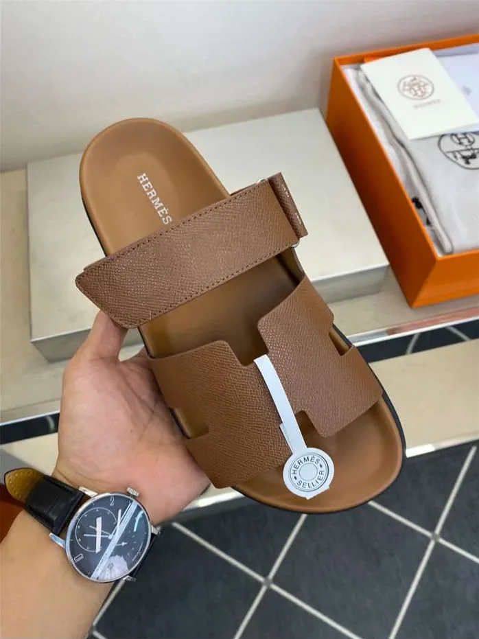 Hermes Chypre Sandal Dark Brown Hermes Chypre Sandal Dark Brown