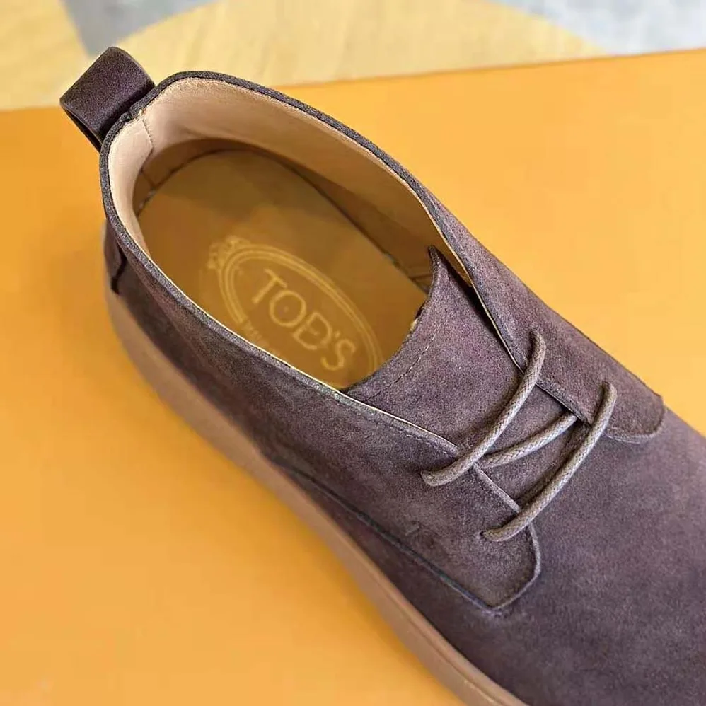 Tod's W. G. Desert Boots in Suede for Men in Chocolate