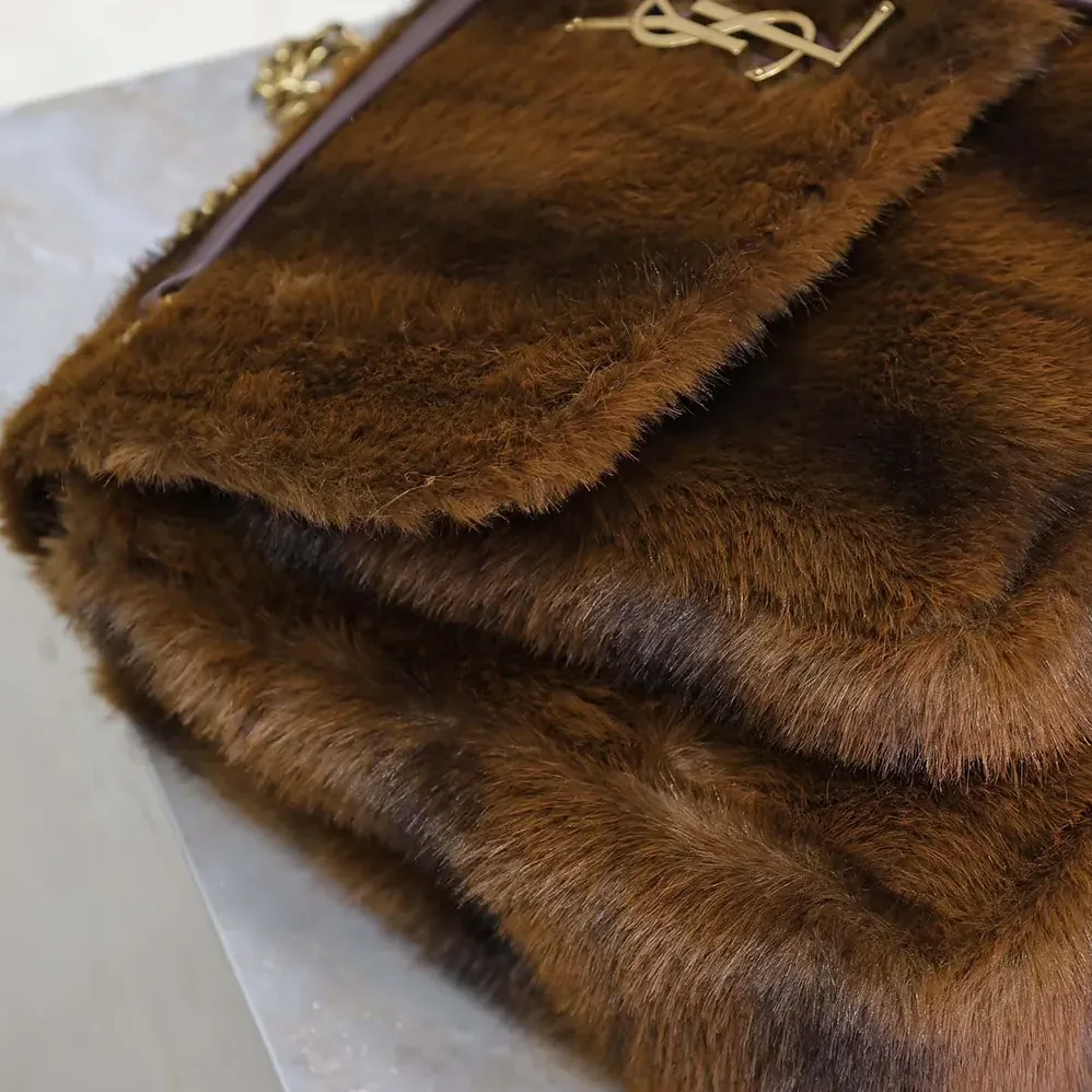 Saint Laurent YSL Niki Large in Shearling for Women Saint Laurent YSL Niki Large in Shearling for Women
