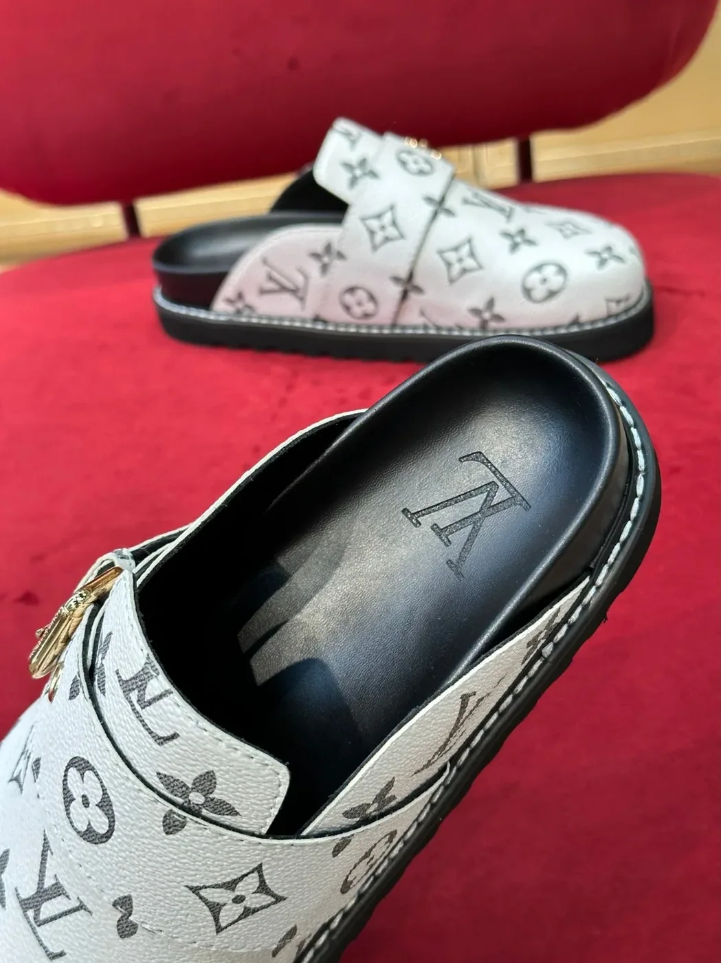 Louis Vuitton LV Easy Mule Monogram Canvas White Louis Vuitton LV Easy Mule Monogram Canvas White