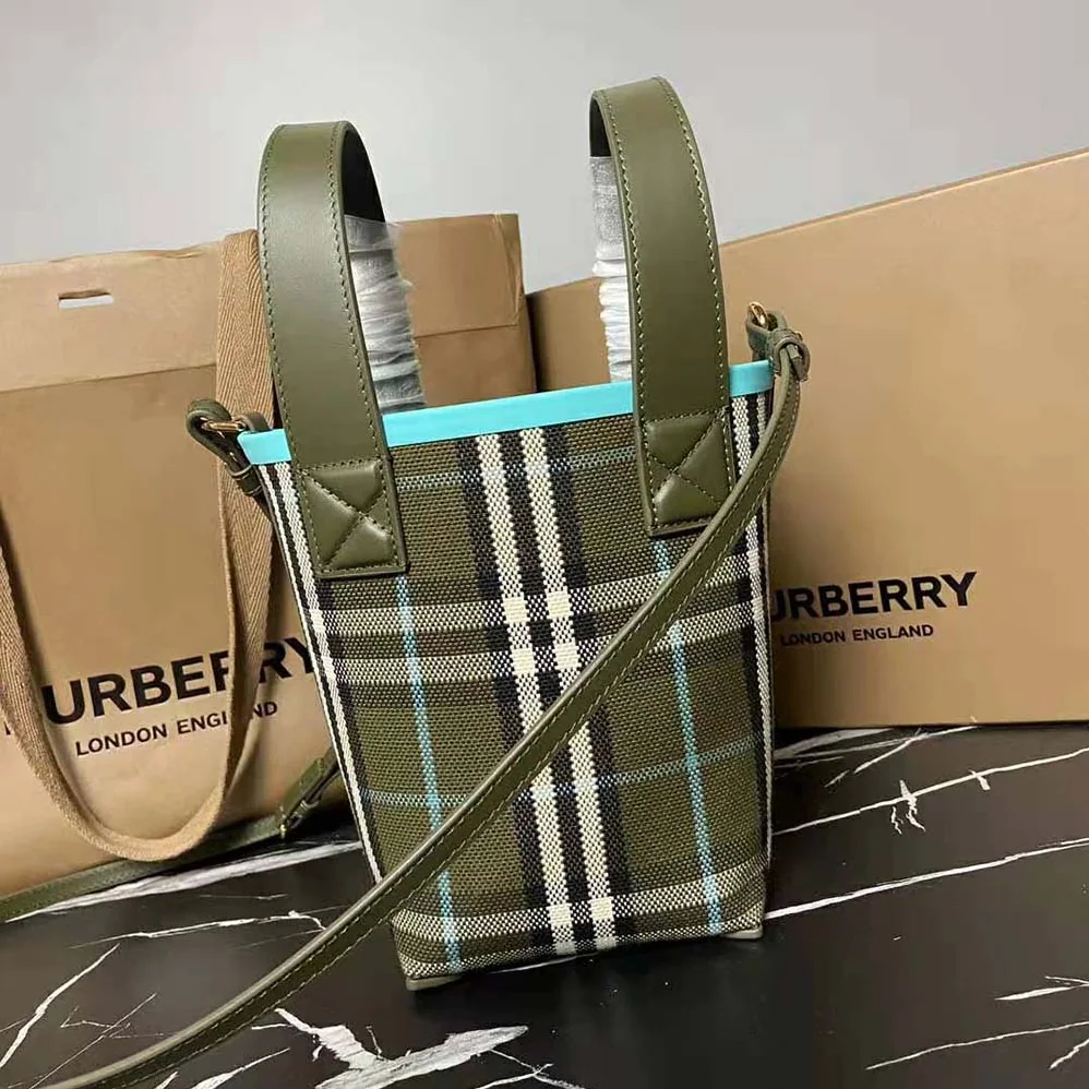 Burberry Mini London Tote Bag for Women in Blue Burberry Mini London Tote Bag for Women in Blue