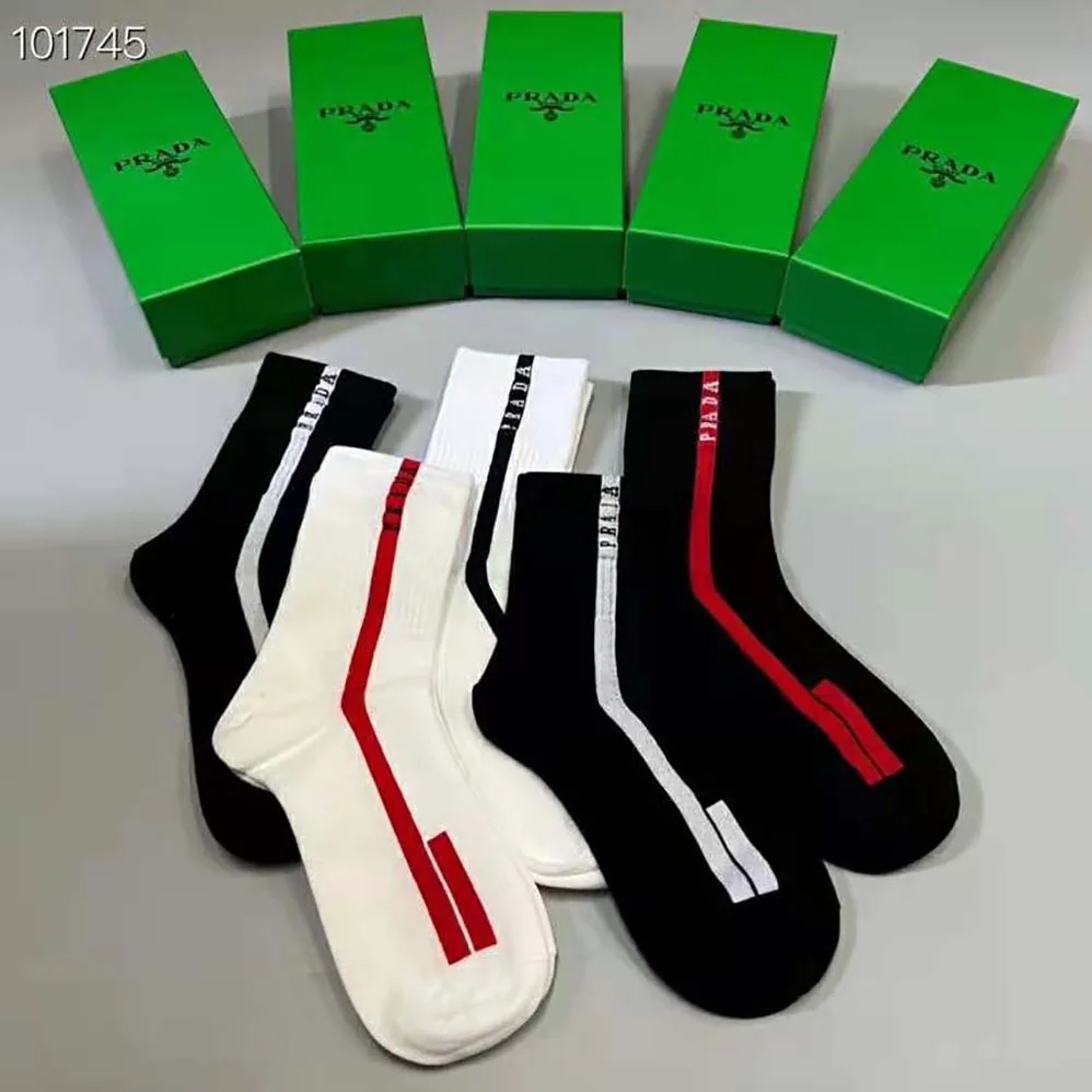 Prada Technical Yarn Ankle Socks for Unisex in Black Prada Technical Yarn Ankle Socks for Unisex in Black