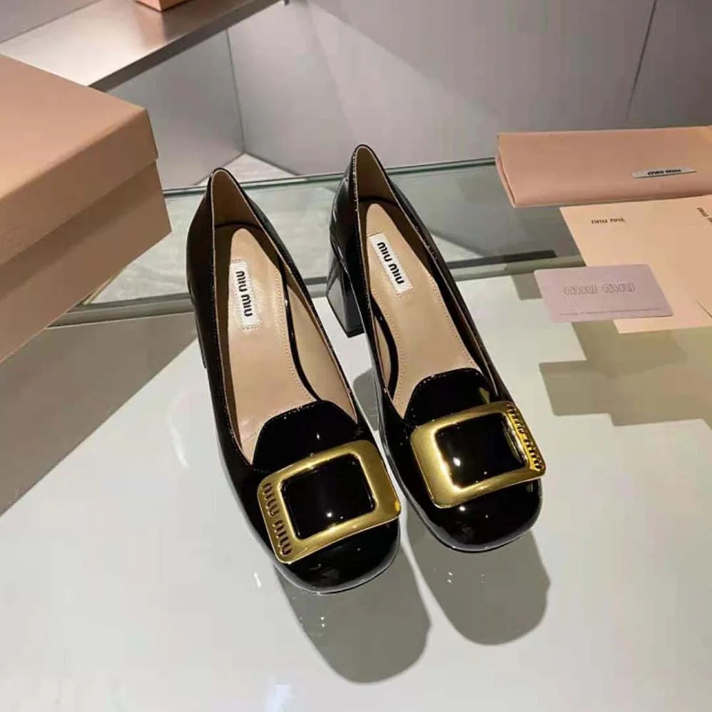 Miu Miu Patent Leather Pumps in 65 mm Heel Height for Women in Black