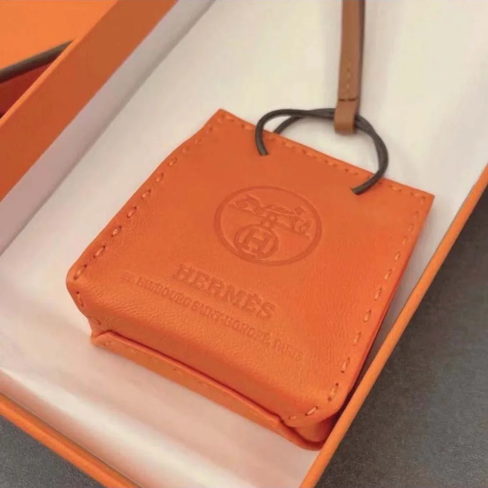 Hermes Orange Bag Charm Hermes Orange Bag Charm
