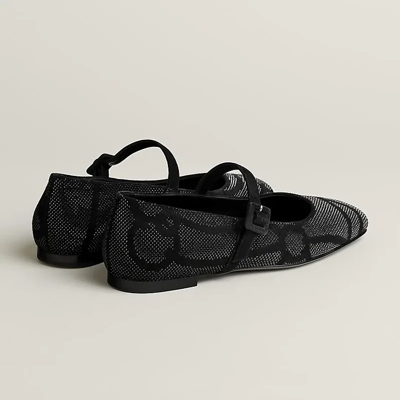 Hermes Light Ballet Flats Noir