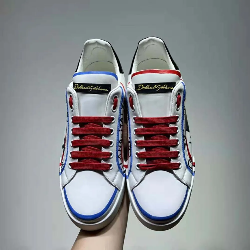 Dolce Gabbana D&G Limited Edition Portofino Sneakers for Men in Blue Dolce Gabbana D&G Limited Edition Portofino Sneakers for Men in Blue