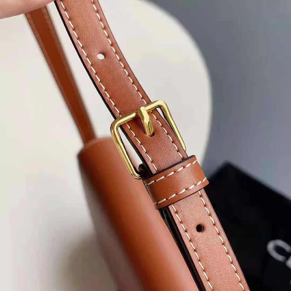 Celine Triomphe Shoulder Bag in Natural Calfskin for Women in Brown Celine Triomphe Shoulder Bag in Natural Calfskin for Women in Brown