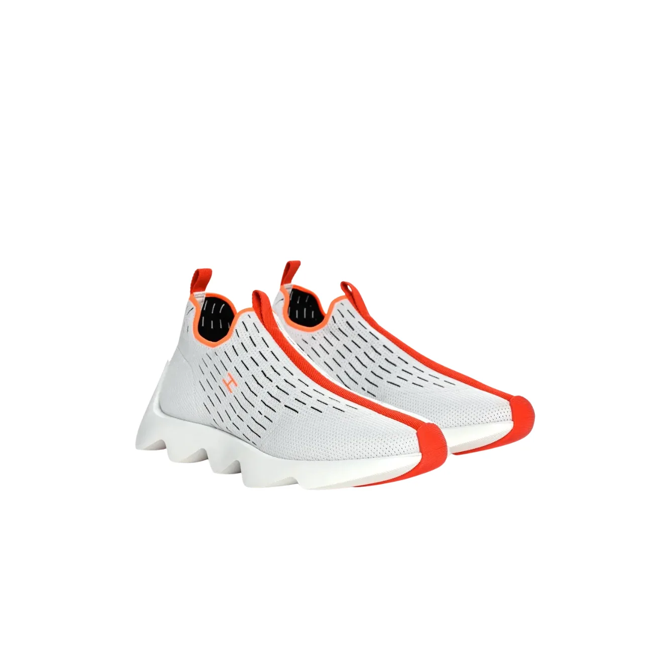 Hermes Eclair Sneakers White in Orange Hermes Eclair Sneakers White in Orange