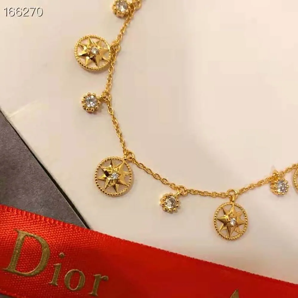 Dior Rose Des Vents Necklace Yellow Gold Diamonds and Mother-of for Women in pearl Dior Rose Des Vents Necklace Yellow Gold Diamonds and Mother-of for Women in pearl