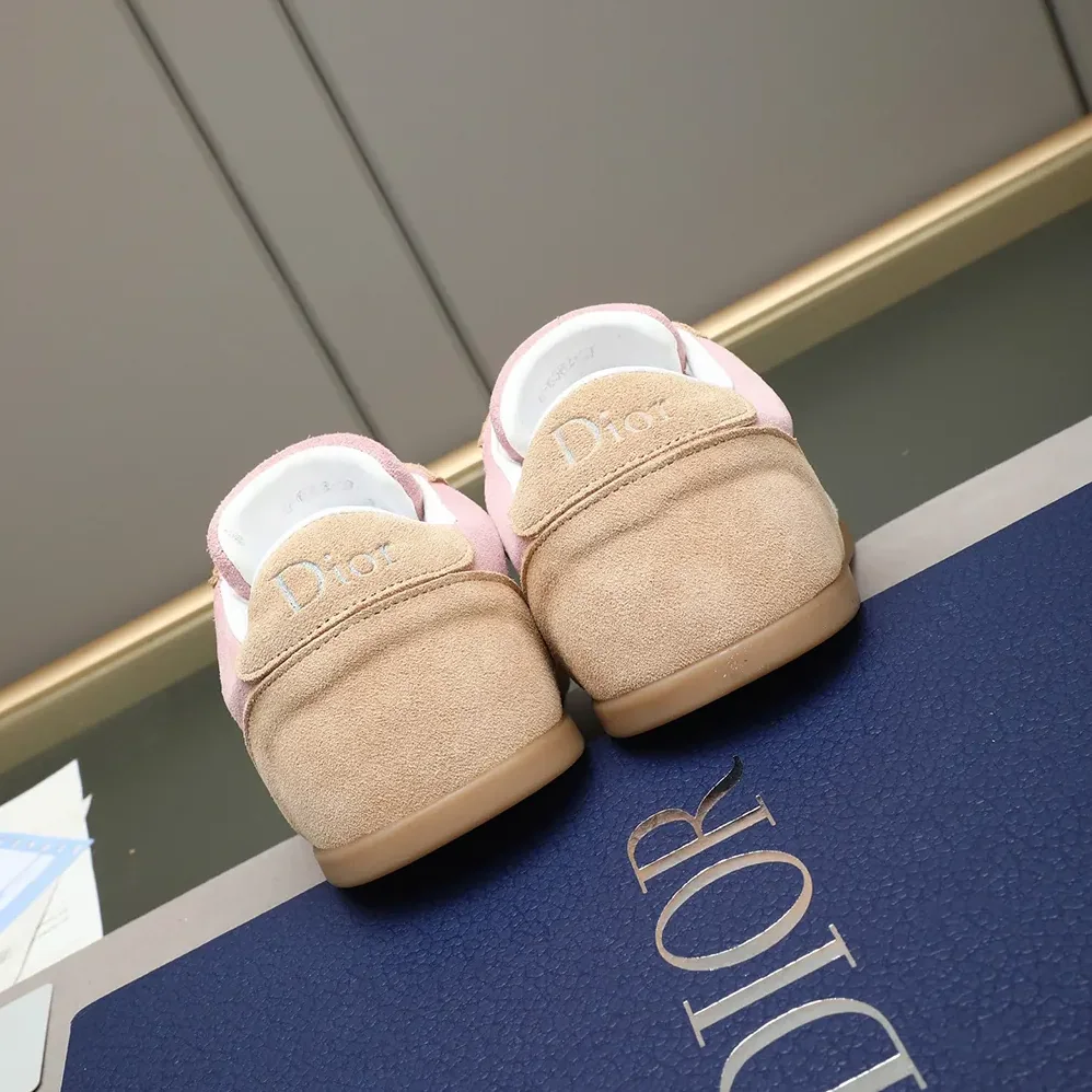Dior Ribbon Sneaker Pink and Beige Suede Calfskin for Unisex Dior Ribbon Sneaker Pink and Beige Suede Calfskin for Unisex