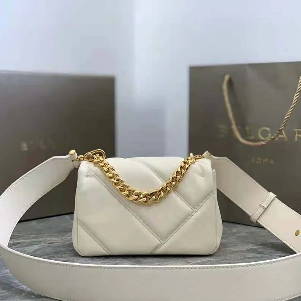 Bvlgari Serpenti Cabochon Crossbody Mini Bag for Women in White Bvlgari Serpenti Cabochon Crossbody Mini Bag for Women in White