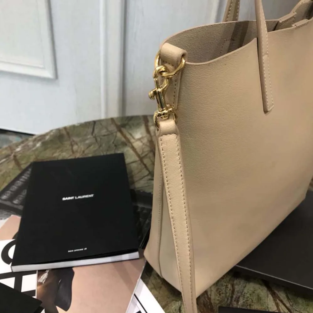 Saint Laurent YSL Saint Laurent Toy Shopping Bag for Women in Sandy Saint Laurent YSL Saint Laurent Toy Shopping Bag for Women in Sandy