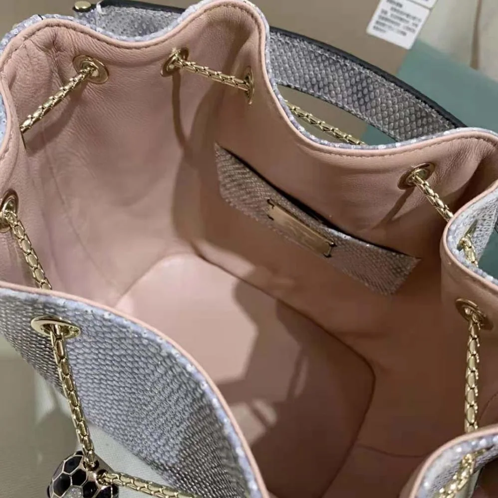 Bvlgari Serpenti Forever Bucket Bag for Women in Silver Bvlgari Serpenti Forever Bucket Bag for Women in Silver
