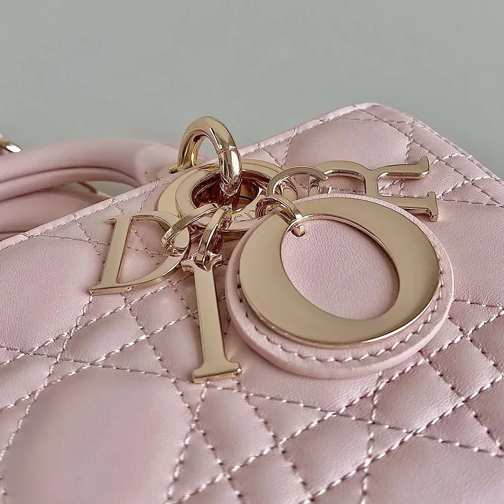 Dior Small Lady D-Joy Bag Powder Pink Cannage Lambskin for Women Dior Small Lady D-Joy Bag Powder Pink Cannage Lambskin for Women