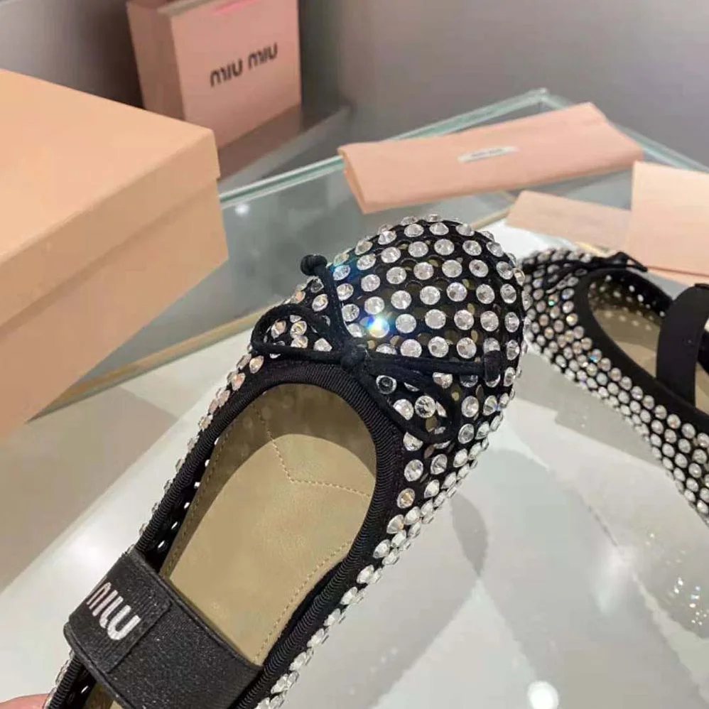 Miu Miu Satin Ballerinas for Women in Black Miu Miu Satin Ballerinas for Women in Black