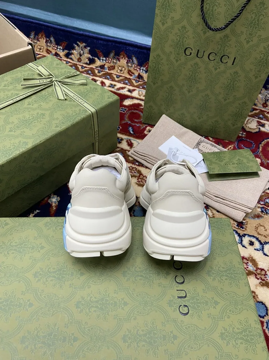 Gucci Rhyton Sneaker With Wave White Gucci Rhyton Sneaker With Wave White