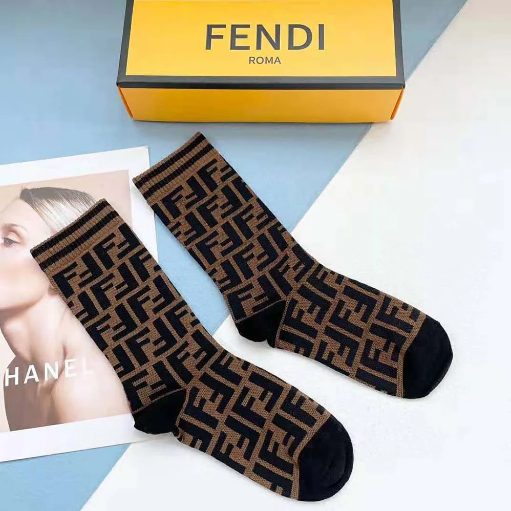Fendi Multicolor Terrycloth Socks-FXZ539A5NRF0QE1 for Women