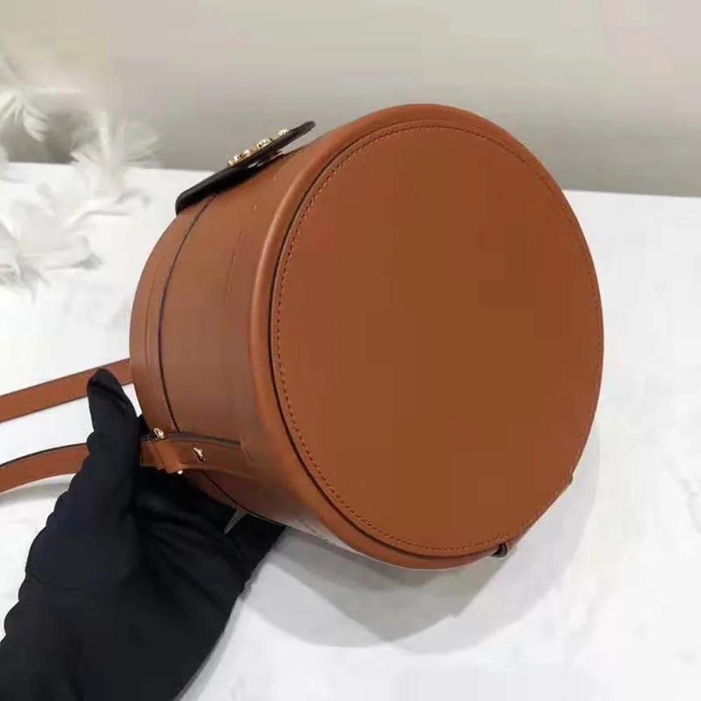 Celine Medium Tambour Bag in Smooth Calfskin for Women in Brown