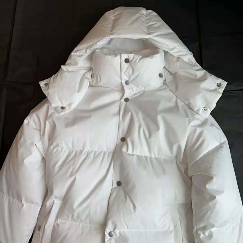 Bottega Veneta Frosted Poplin Puffer Jacket for Women in White