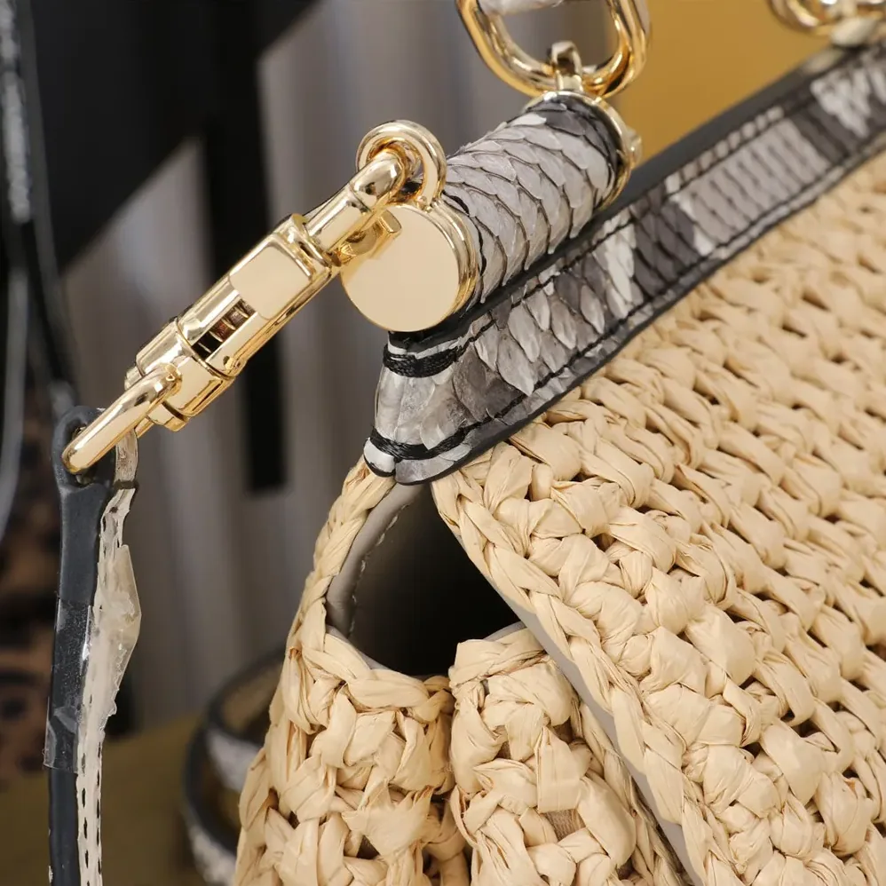 Dolce Gabbana D&G Mini Sicily Handbag in Crochet Raffia for Women