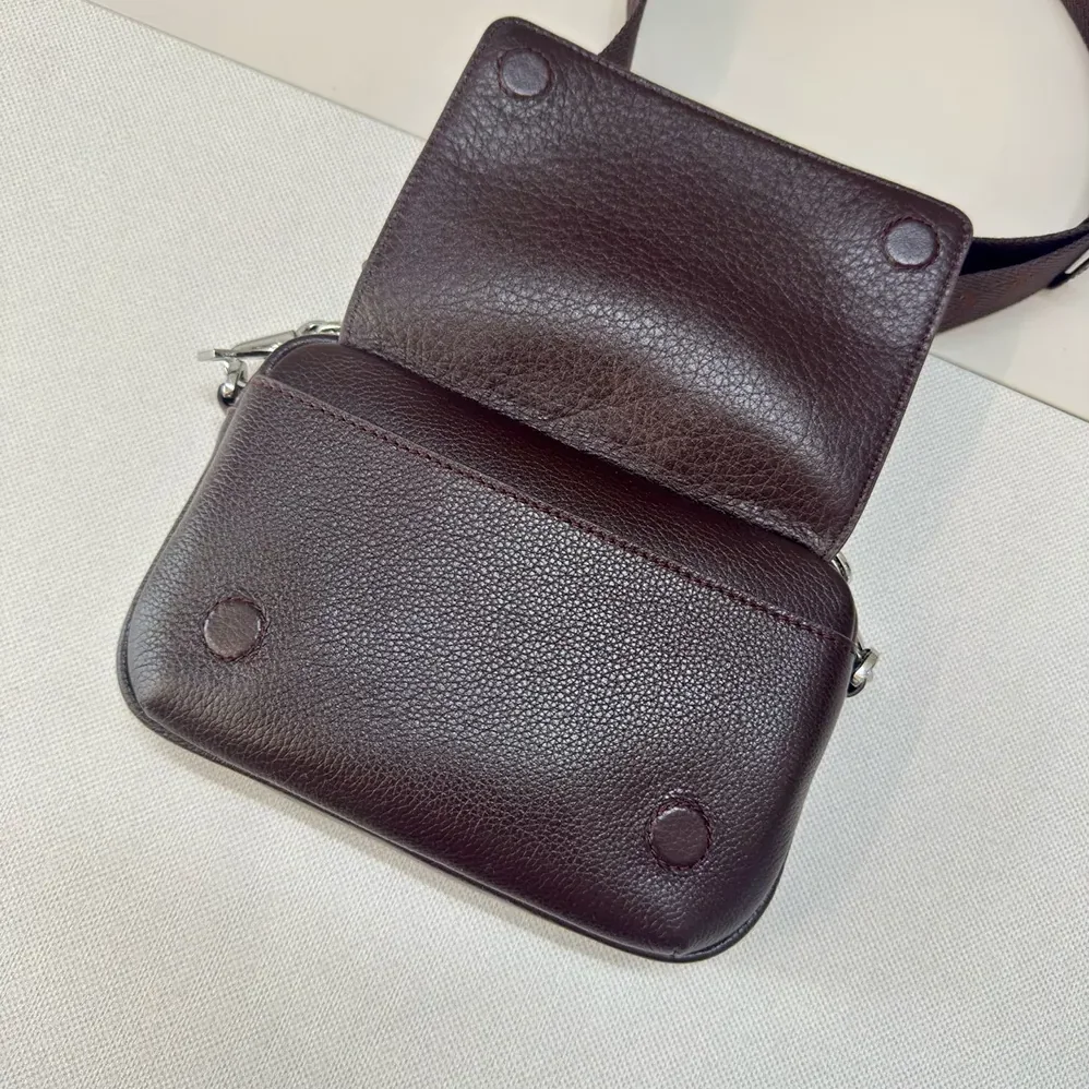 Loewe Small Pebble Messenger Bag in Supple Grained Calfskin for Unisex in Burgundy Loewe Small Pebble Messenger Bag in Supple Grained Calfskin for Unisex in Burgundy