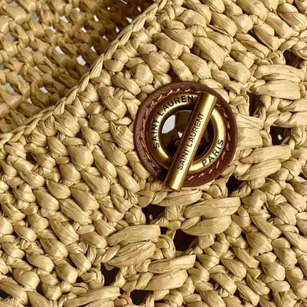 Saint Laurent YSL Icare Medium in Raffia for Women