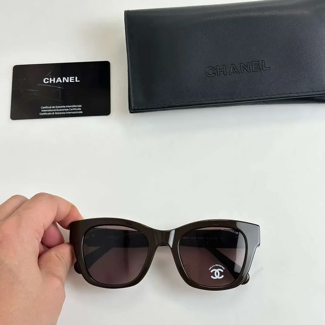 Chanel Square Sunglasses Brown Chanel Square Sunglasses Brown