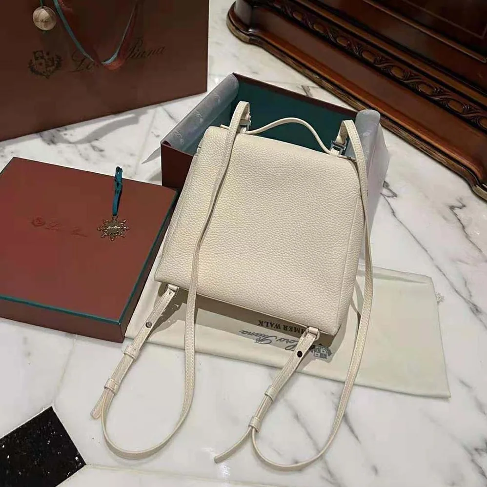 Loro Piana Extra Pocket Backpack L23.5 in White Loro Piana Extra Pocket Backpack L23.5 in White