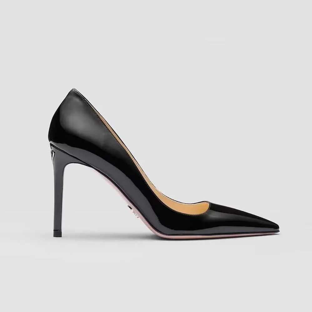 Prada Patent Leather Pumps for Women in Black