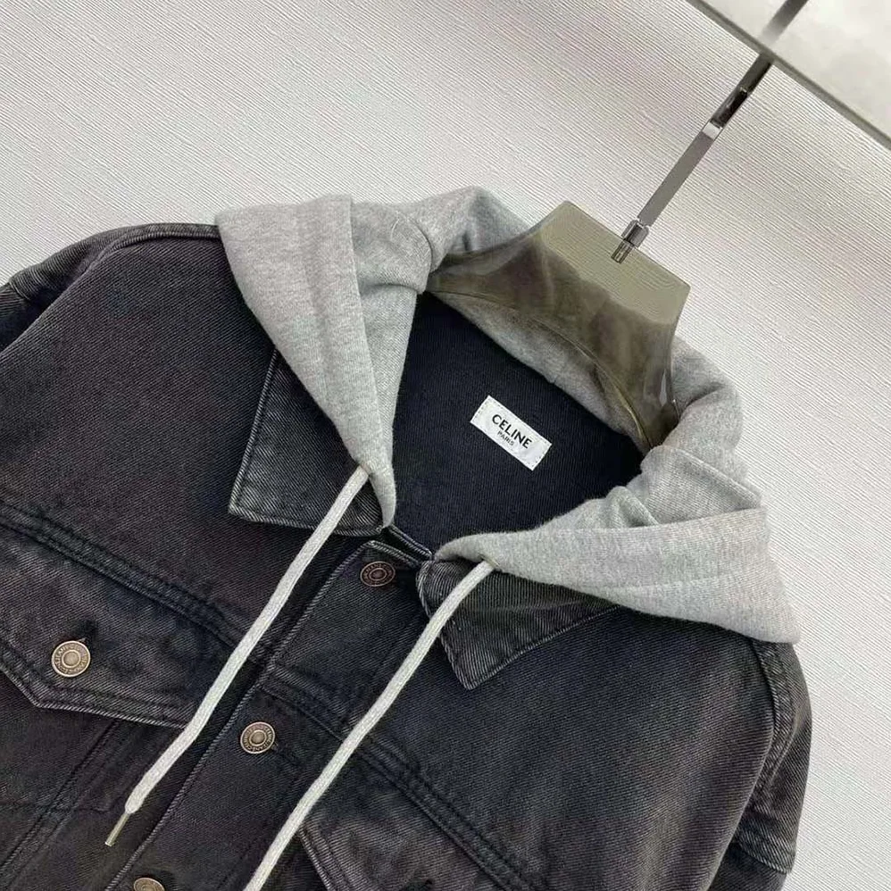 Celine Trucker Jacket in Charcoal Wash Denim for Men Celine Trucker Jacket in Charcoal Wash Denim for Men