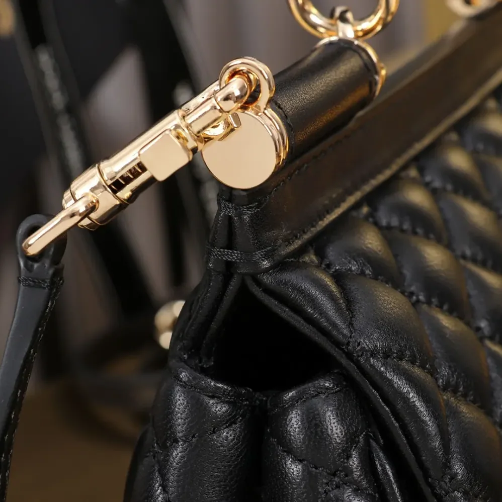 Dolce Gabbana D&G Mini Sicily Handbag in Quilted Nappa Leather for Women in Black