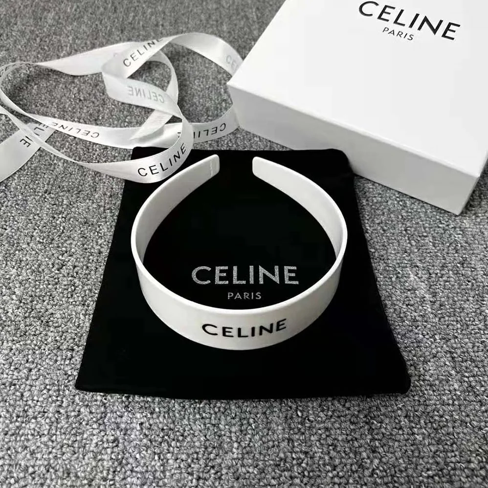 Celine Monochroms Celine Headband in Acetate for Women in White