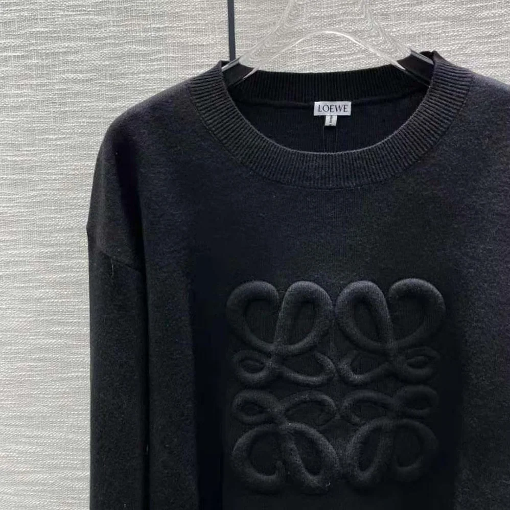Loewe Anagram Sweater in Wool for Women in Black