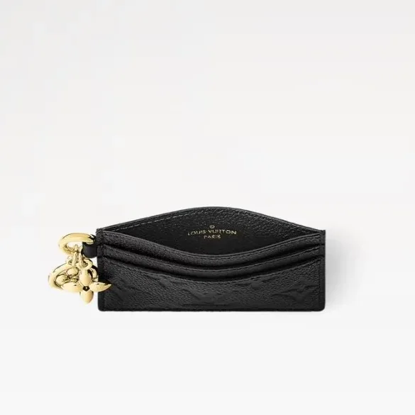 Louis Vuitton LV Charms Card Holder Black /