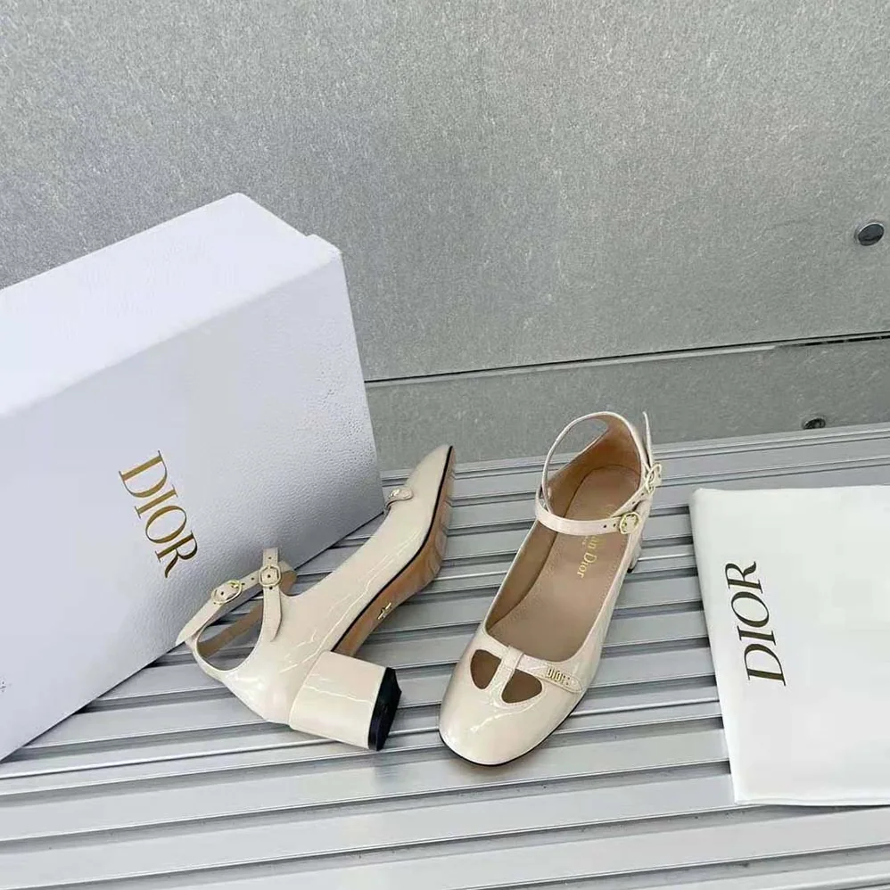 Dior Aime Dior Ballerina Pump White Patent Calfskin for Women Dior Aime Dior Ballerina Pump White Patent Calfskin for Women