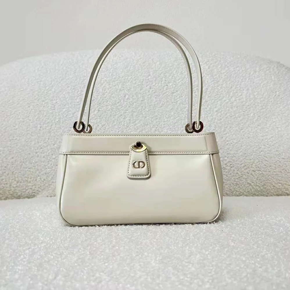 Dior Small Dior Key Bag Dusty Ivory Box Calfskin for Women Dior Small Dior Key Bag Dusty Ivory Box Calfskin for Women