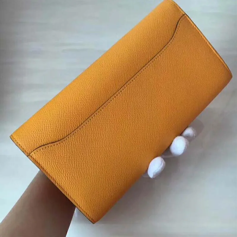 Hermes Constance Long Wallet in Calfskin Leather for Women in Orange Hermes Constance Long Wallet in Calfskin Leather for Women in Orange