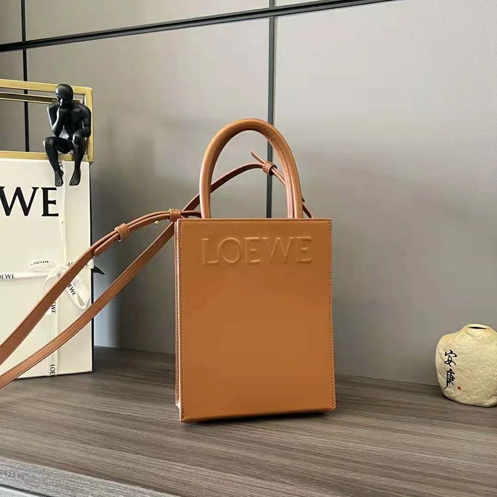 Loewe Standard A5 Tote in Sleek Calfskin for Women in Tan