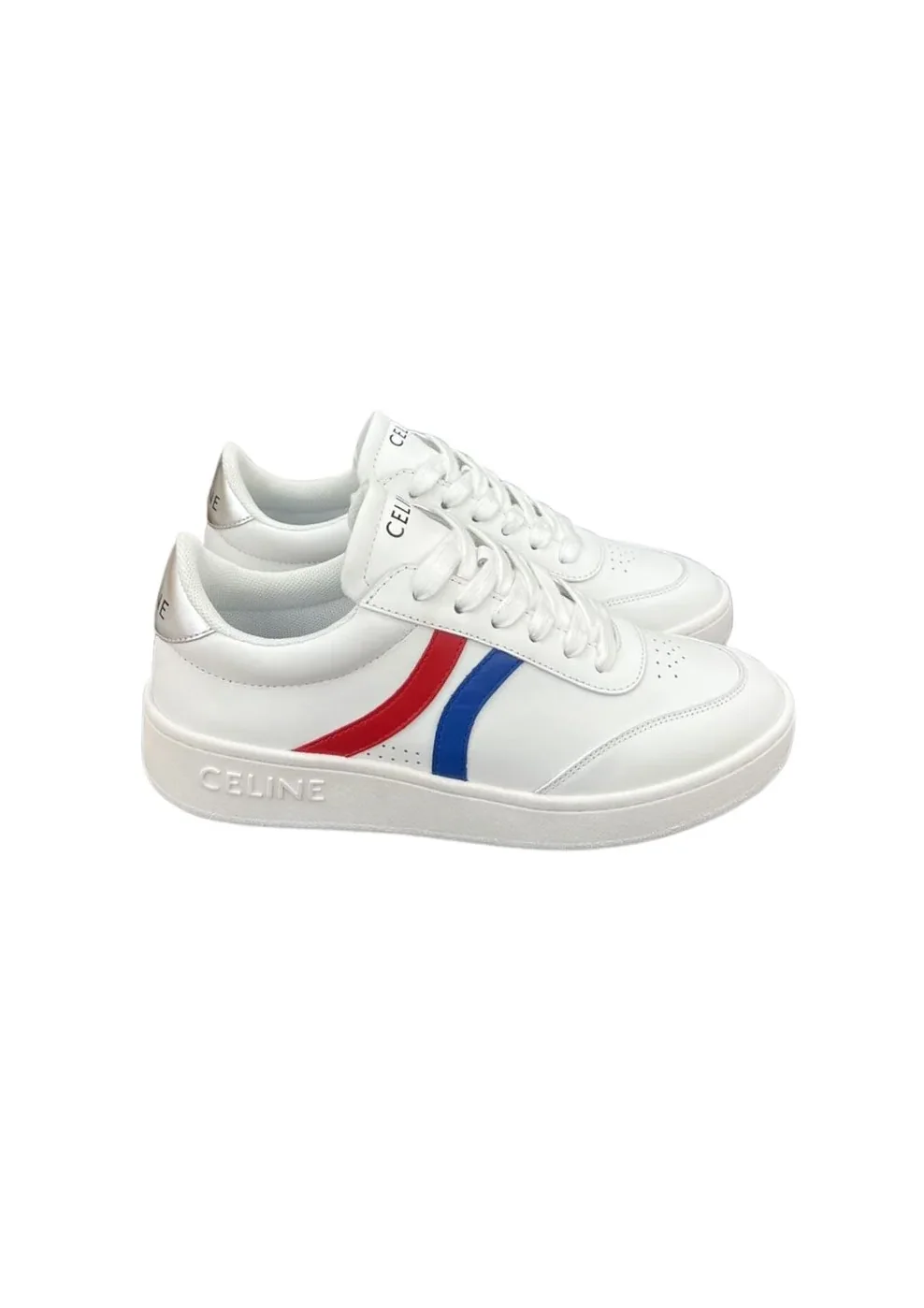 Celine Tennis Sneakers And Laminated White .01UT Celine Tennis Sneakers And Laminated White .01UT