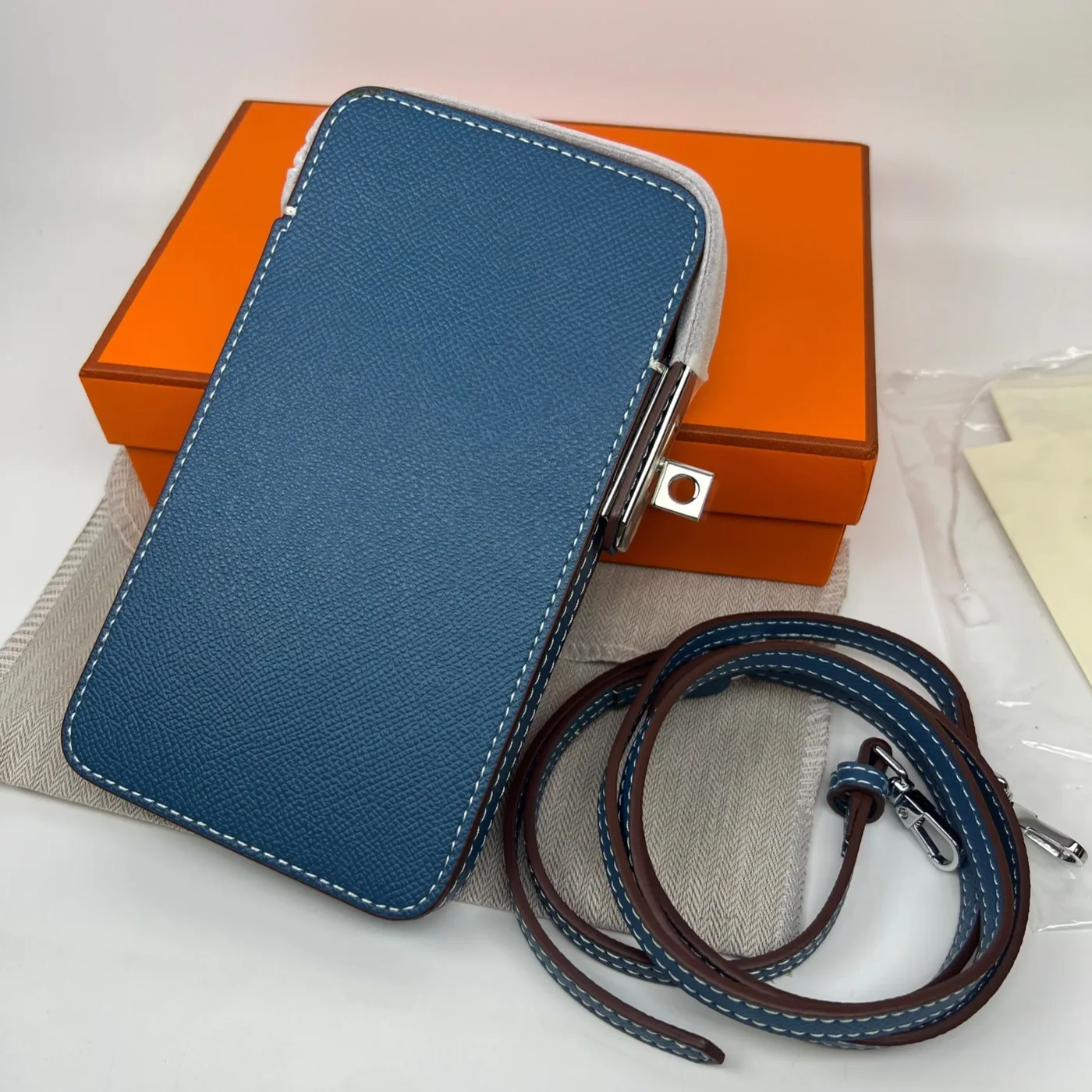 Hermes Hac A Box Phone Case Blue / Hermes Hac A Box Phone Case Blue /