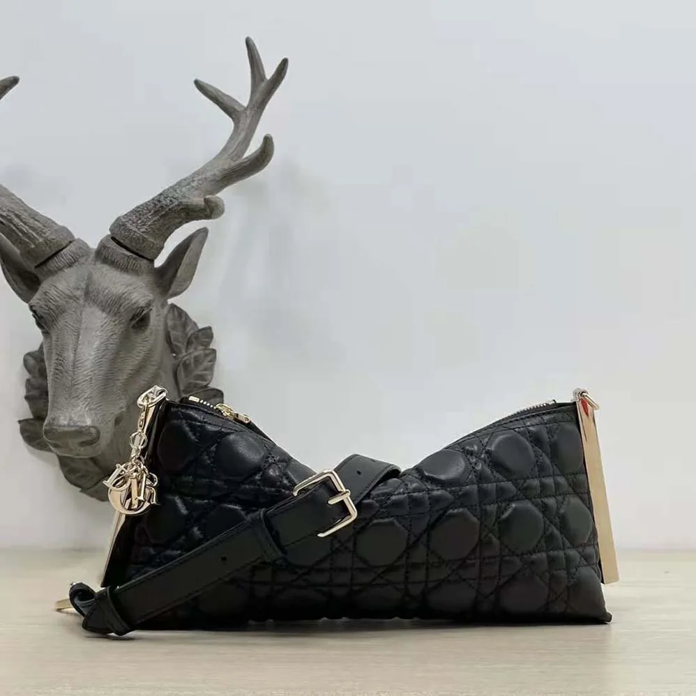 Dior Club Bag Black Cannage Lambskin for Women Dior Club Bag Black Cannage Lambskin for Women