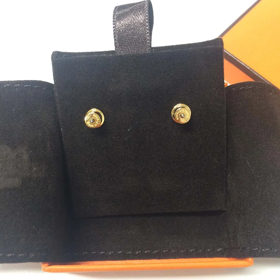 Hermes Pop H Earrings Jewelry White for Women