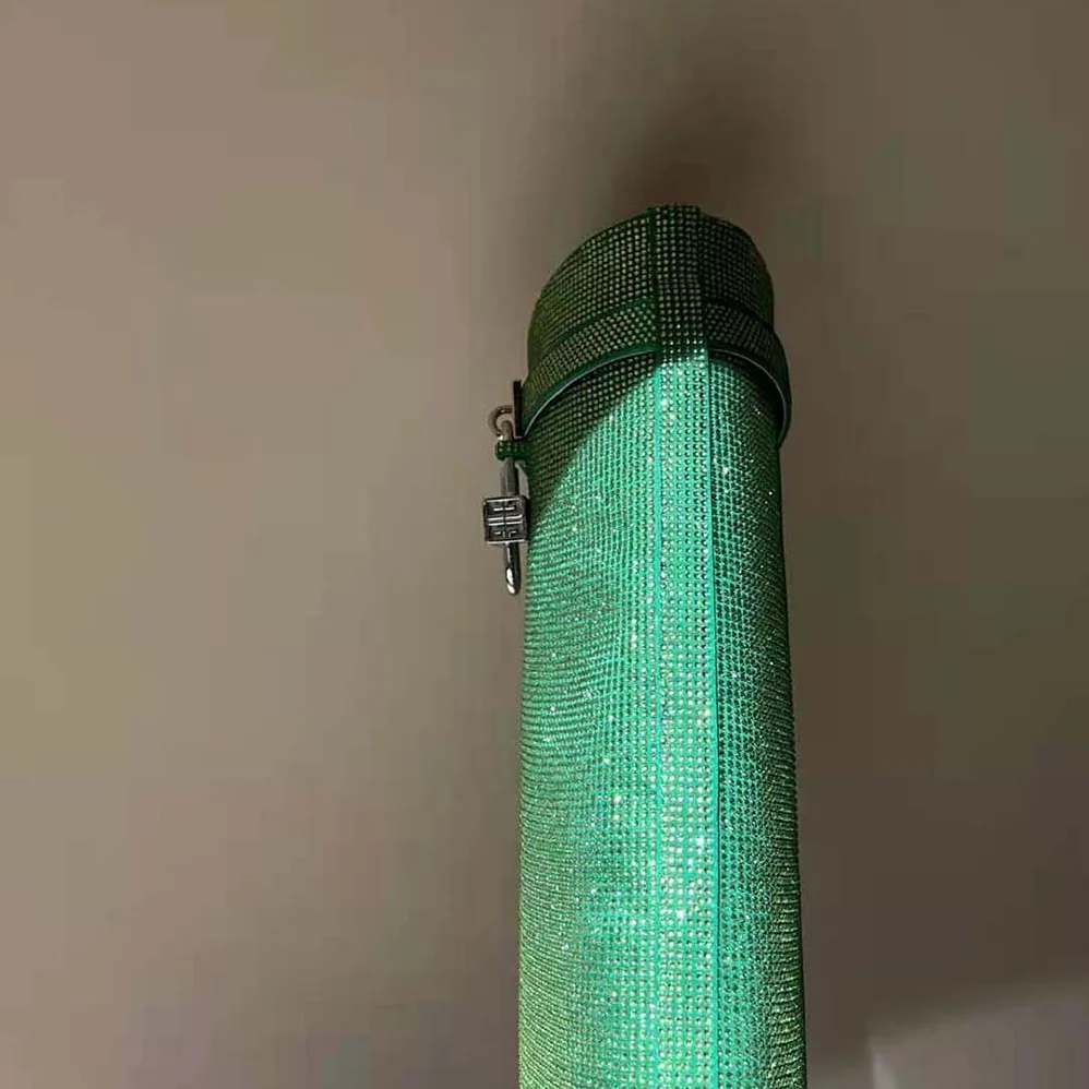 Givenchy Shark Lock Boots in Satin with Strass for Women in Green Givenchy Shark Lock Boots in Satin with Strass for Women in Green